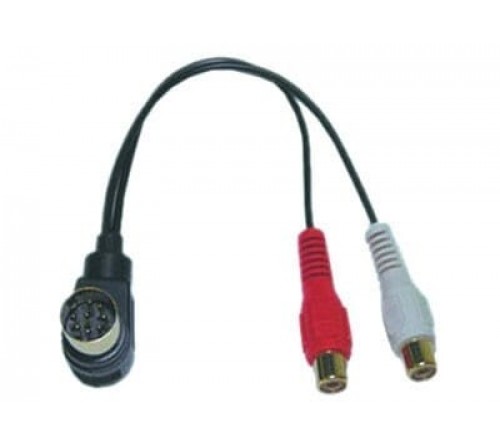AUX line out adapter  ALPINE 8-pin > RCA vrouwelijk 96>