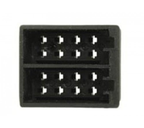 conn. vrouwelijk 16-pin ISO power+speaker f. 2 8 MM conn.