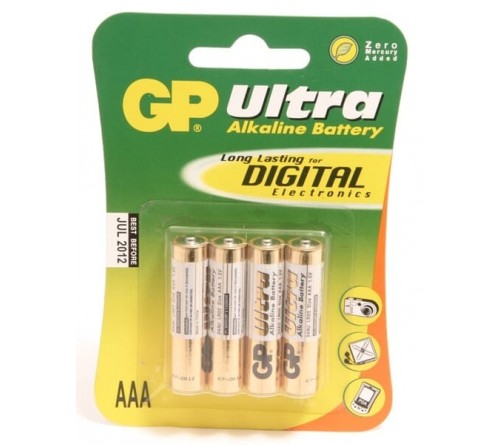 GP Ultra Alkaline LR03 (AAA)   blister 4 (24A)