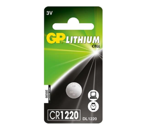 GP Lithium knoopcel CR1220  blister 1