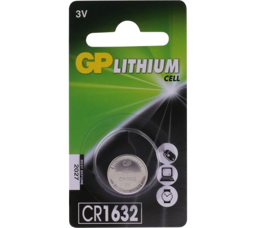 GP Lithium knoopcel CR1632  blister 1