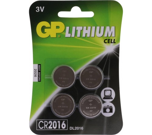 GP Lithium knoopcel CR2016  blister 1x4