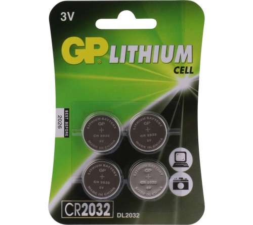 GP Lithium knoopcel CR2032  blister 1x4 (parrot mki)
