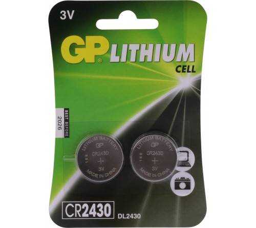 GP Lithium knoopcel CR2430  blister 1x2