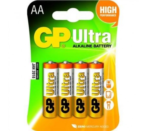 GP Ultra Alkaline LR06 (AA)     blister 4 (15A)