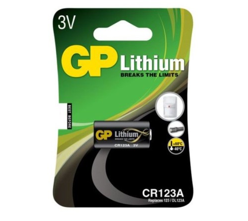 GP CR123A Lithium blister 1 stuks