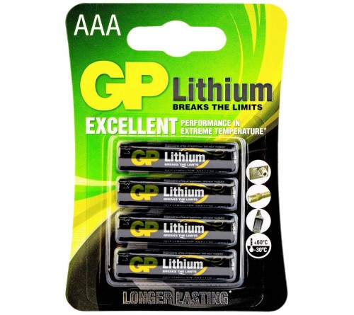 GP Primary Lithium AAA  blister 4