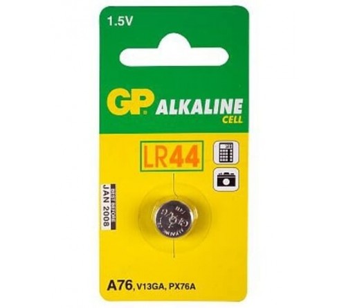 GP LR44 Alkaline knoopcel 76A (V13GA/L1154) 1.5V 110mAh
