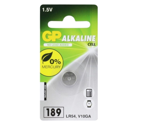 GP LR54 Alkaline knoopcel 189 (V10GA / L1130) 1.5V