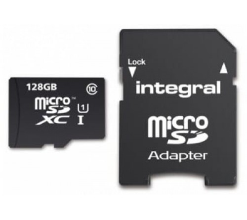 Integral MicroSDXC 128GB class 10 80MB/s incl. SD adapter