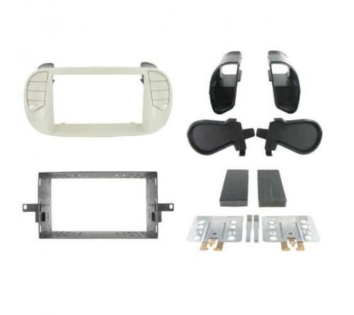 2-DIN frame Fiat 500 08-15  pearl grey