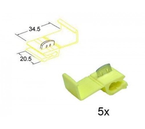 Kabelverbinder. geel 20 5x34 5mm 5 stuks