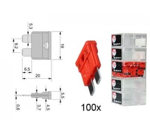 steekzekering 40A ORANGE 100 stuks in een doosje