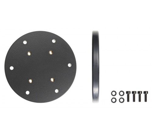 Pedestal Mount Acc. Ronde plaat ø:100mm Dik:9mm Black