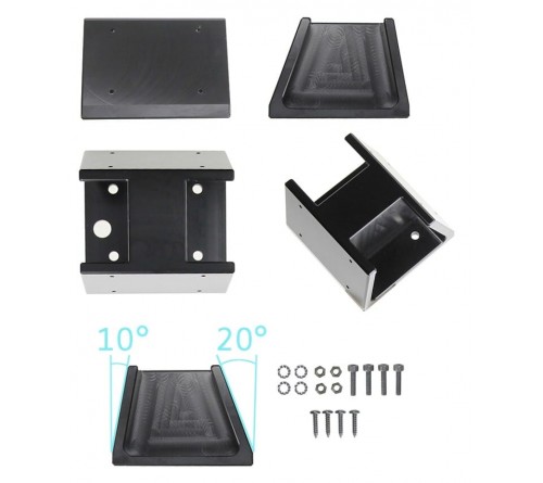 Pedestal Mount Acc. Kop 10° & 20° H:46mm Incl. Schroeven Bla