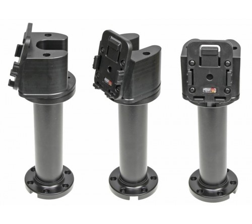 Pedestal Mount 6" for cable Kop 75° & MoveClip H:222mm Black