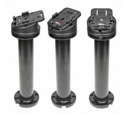 Pedestal Mount 8" for cable Kop 15° & MoveClip H:235mm Black