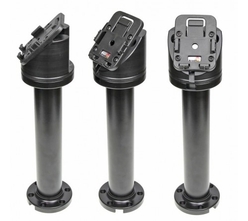 Pedestal Mount 8" for cable Kop 45° & MoveClip H:250mm Black