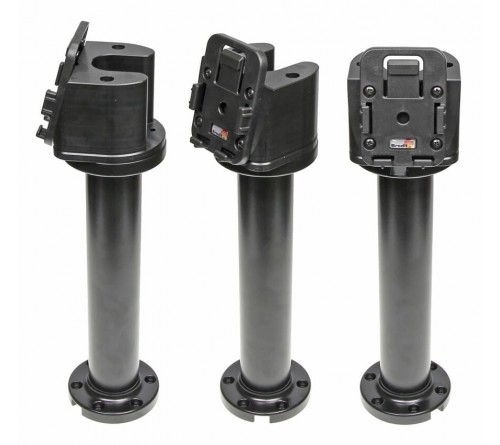 Pedestal Mount 8" for cable Kop 75° & MoveClip H:250mm Black