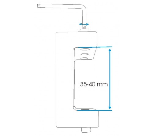 Pedestal U-Mount 35-40mm wide. 2xAMPS