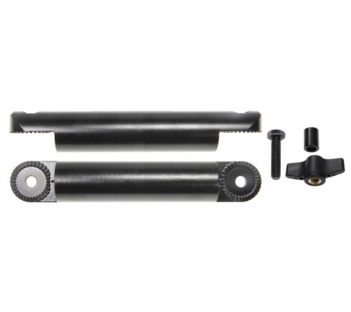 Pedestal Mount adjustable ext.part 6" Black-small teeth