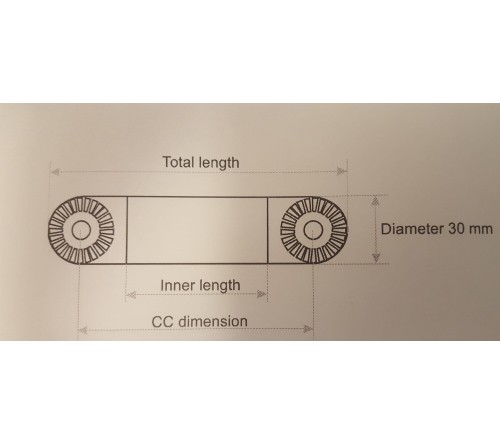 Pedestal Mount adjustable ext.part 2" Black-small teeth