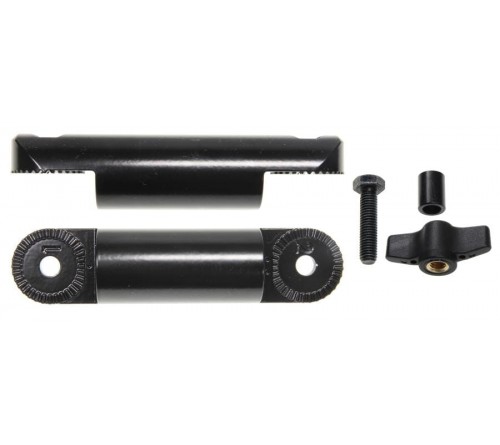 Pedestal Mount adjustable ext.part 4" Black-small teeth