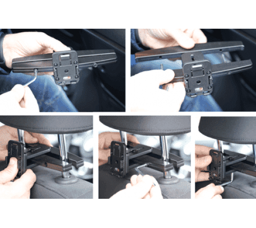 Brodit Headrest mount 95/211mm + tablet houder 120/150/25mm