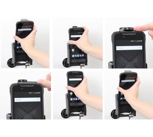 Brodit houder/lader Zebra M6/M60 sig.plug - 3A-swiveling top