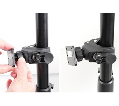 Brodit pipe mount with mounting plate 12-44mm diameter