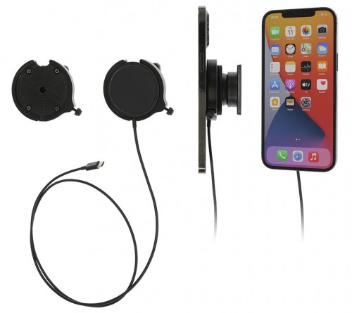 Brodit houder/swivel met MagSafe Charger-zwart iPhone 12-17