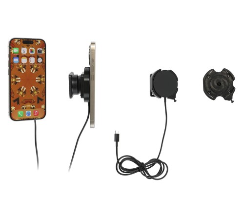 Brodit houder/swivel met MagSafe Charger-zwart iPhone 12-17