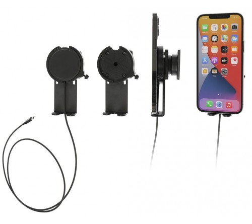 Brodit houder/support met MagSafe Charger-zwart iPhone 12-17