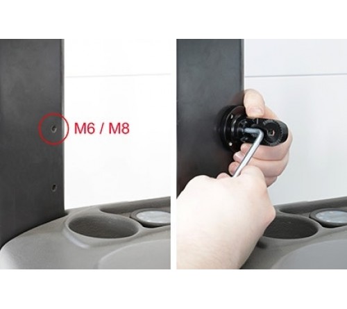 Pedestal Mount 185mm Forklift mount hole fixation M6/M8