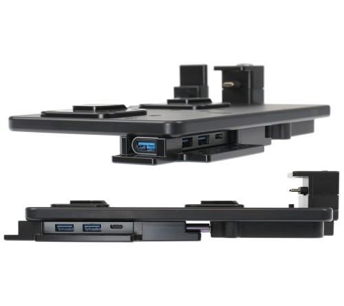 Brodit 3-Port Expansion Hub 3x usbA 1x usbC pass-through