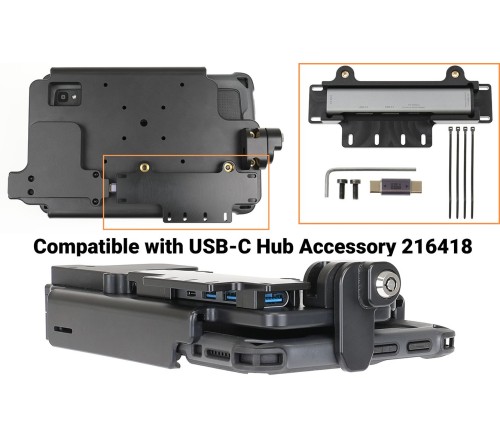 Brodit houder Zebra ET40/45 8 inch with keylock/ usbC 3.1