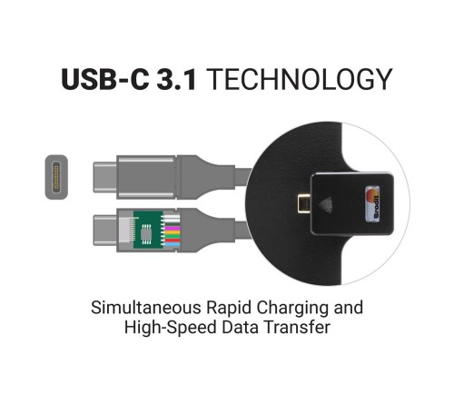 Brodit houder Zebra ET60/65 with spring stud/ usbC 3.1