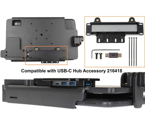 Brodit houder Zebra ET40/45 10" keylock/ usbC 3.1/VESA