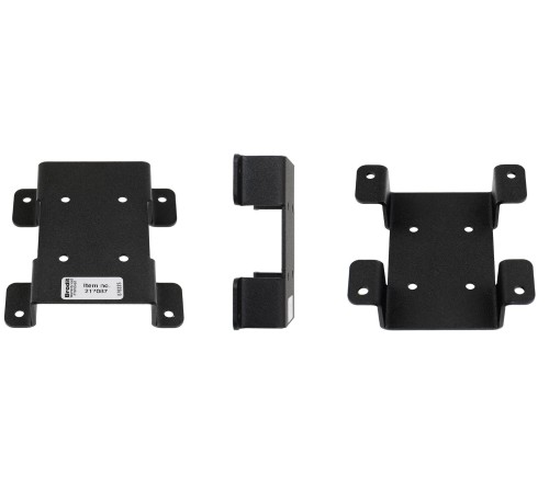 Brodit single Vesa 75mm mount with AMPS hole-raised- metal