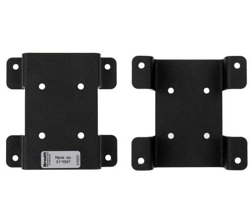 Brodit single Vesa 75mm mount with AMPS hole-raised- metal