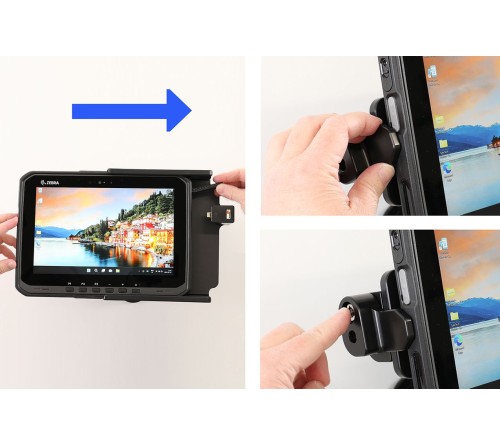 Brodit houder Zebra ET60W/65W keylock/ usbC 3.1-WINDOWS only