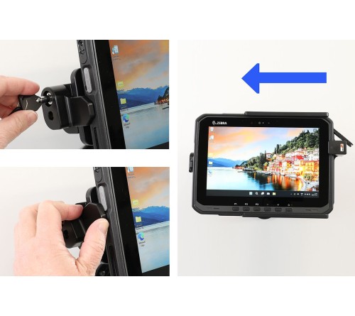 Brodit houder Zebra ET60W/65W keylock/ usbC 3.1-WINDOWS only