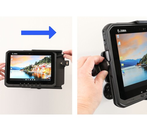 Brodit houder Zebra ET60W/65W spring/ usbC 3.1-WINDOWS only