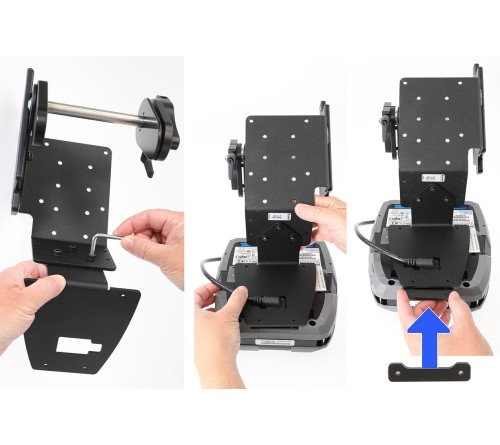 Brodit printer mount with label roll function Sato PW4NX