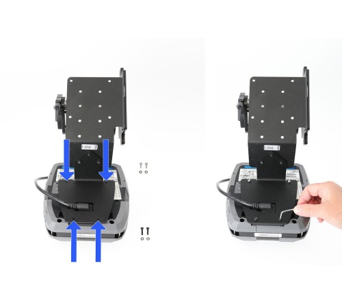 Brodit printer mount with label roll function Sato PW4NX