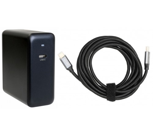 Brodit Wall Power Adapter EU 100w GaN USB-C to USB-C  3m.
