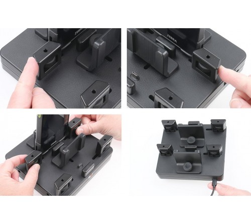 Brodit ProAdapt desktop charging cradle -2-slot USB-C-wheels