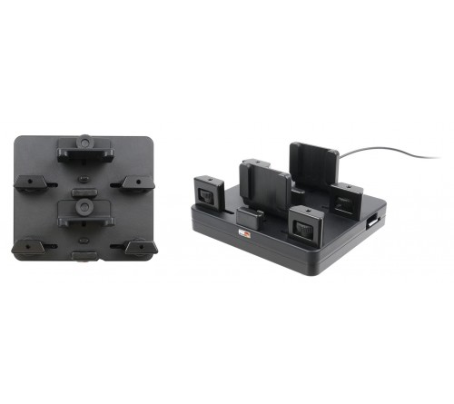 Brodit ProAdapt desktop charging cradle -2-slot USB-C-wheels