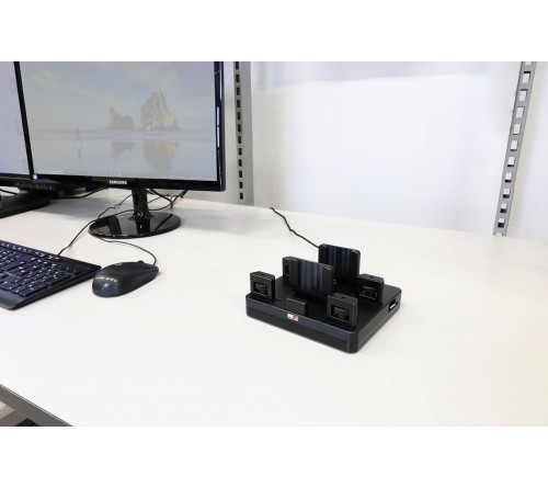 Brodit ProAdapt desktop charging cradle -2-slot USB-C-wheels