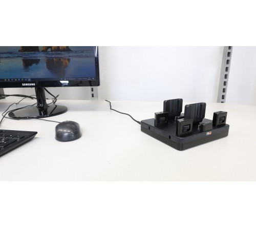 Brodit ProAdapt desktop charging cradle -2-slot USB-C-wheels
